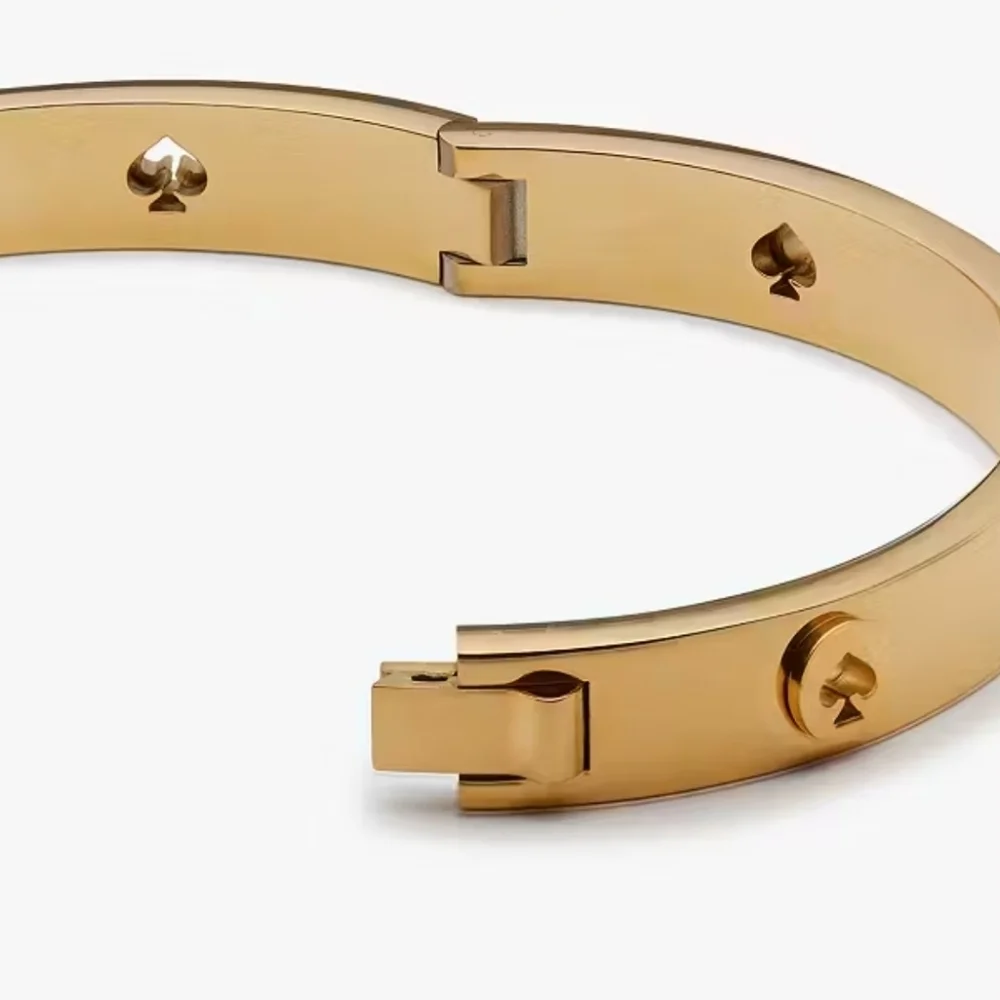 💛🔹️Kate Spade🔹️ Spot the Spade Studded Gold Hinge Bangle Bracelet